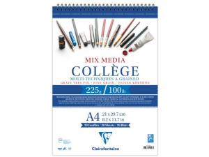 Clairefontaine College Mix MEDIA A4 21,0x29,0cm 225gr 20YP.KARIŞIK TEKNİK SPRL BLK