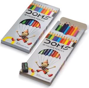 DOMS KURU BOYA KALEMİ 12 RENK TAM BOY + KALEMTRAŞ HEDİYELİ DOMS KURU BOYA KALEMİ 12 RENK TAM BOY + KALEMTRAŞ HEDİYELİ