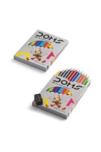 DOMS KURU BOYA KALEMI 12 RENK YARIM BOY + KALEMTRAŞ HEDİYELİ DOMS KURU BOYA KALEMI 12 RENK YARIM BOY + KALEMTRAŞ HEDİYELİ