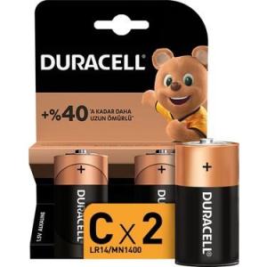 DURACELL C 2 ORTA  BOY PİL 2 Lİ