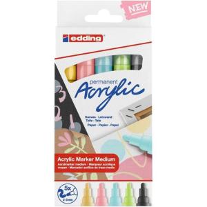 Edding Akrilik Marker Orta Uçlu 5li Set Pastel Edding Akrilik Marker Orta Uçlu 5li Set Pastel