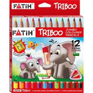 Fatih Jumbo Triboo Üçgen Natural  Kuruboya 12 Renk Tam Boy Fatih Jumbo Triboo Üçgen Natural  Kuruboya 12 Renk Tam Boy