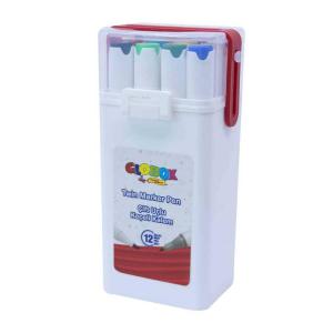 GLOBOX ÇİFT UÇLU MARKER KALEM 12'Lİ SET GLOBOX ÇİFT UÇLU MARKER KALEM 12'Lİ SET