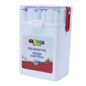GLOBOX ÇİFT UÇLU MARKER KALEM 24'Lu SET GLOBOX ÇİFT UÇLU MARKER KALEM 24'Lu SET