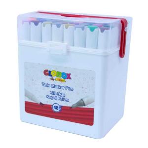 GLOBOX ÇİFT UÇLU MARKER KALEM 48'Lİ SET GLOBOX ÇİFT UÇLU MARKER KALEM 48'Lİ SET
