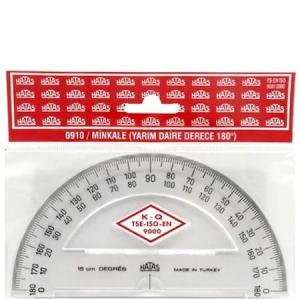 HATAS PLASTİK MİNKALE   ( YARIM  DAİRE - DERECE )   15 cm. HATAS PLASTİK MİNKALE   ( YARIM  DAİRE - DERECE )   15 cm.
