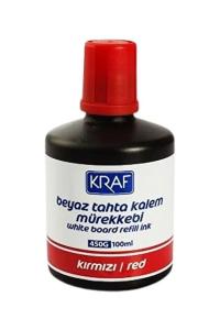 KRAF BEYAZ TAHTA KALEM MÜREKKEBİ 100ml KIRMIZI 450G