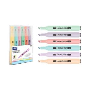 KRAF FOSFORLU KALEM TRIO PASTEL COLORS 315 6 LI KRAF FOSFORLU KALEM TRIO PASTEL COLORS 315 6 LI