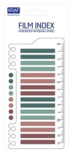 Kraf İndex Film (PP) 6x45MM 16'LI X 20YP CETVELLİ MORANDI COLOR