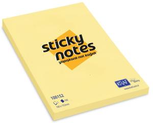 Kraf Yapışkanlı Not Kağıdı 100x152 SARI DÜZ 100152
