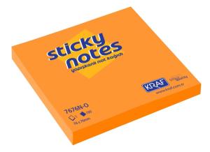 Kraf Yapışkanlı Not Kağıdı 76X76 NEON TURUNCU 7676N-O