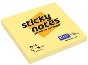 Kraf Yapışkanlı Not Kağıdı  76X76 SARI 7676