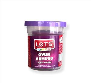LETS Tek Renk Oyun Hamuru Mor 115 gr. (Şeffaf Bardak)