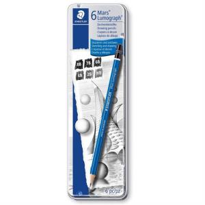 Mars Lumograph Dereceli Kalem Seti  6lı Metal Kutu