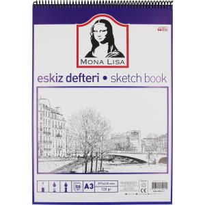 Monalisa Eskiz Defteri A3 120 g 50 yp Telli Monalisa Eskiz Defteri A3 120 g 50 yp Telli