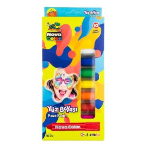 NOVA COLOR Yüz Boyası 10lu SET NC-213 NOVA COLOR Yüz Boyası 10lu SET NC-213