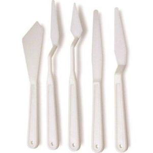 PLASTİK SPATULA SETi BEYAZ 5li