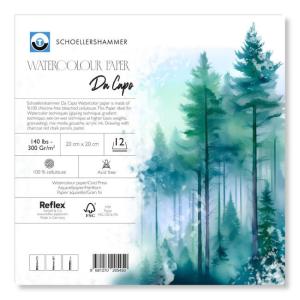Schoellershammer Da Capo Watercolour Pad 300gr 20x20cm 12yp Schoellershammer Da Capo Watercolour Pad 300gr 20x20cm 12yp