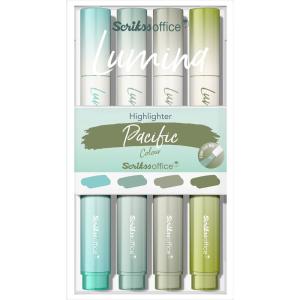 Scrikss OFFİCE LUMINA FOSFORLU KALEM PACIFIC COLOUR 4 LÜ SET Scrikss OFFİCE LUMINA FOSFORLU KALEM PACIFIC COLOUR 4 LÜ SET