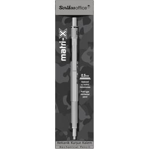 SCRIKSS OFFICE VERSATİL KALEM MATRI-X 0.5 ŞEFFAF AMBALAJ AÇIK GRİ