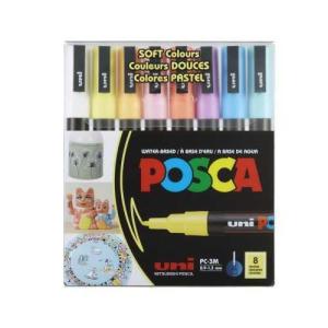 UNİ POSTER MARKÖRÜ POSCA SET PC-3M/8C SC SOFT RENK 8 Lİ UNİ POSTER MARKÖRÜ POSCA SET PC-3M/8C SC SOFT RENK 8 Lİ