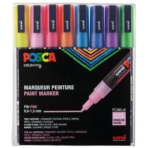 UNİ POSTER MARKÖRÜ POSCA SET PC-3ML/8C GC SİMLİ 8 Lİ UNİ POSTER MARKÖRÜ POSCA SET PC-3ML/8C GC SİMLİ 8 Lİ