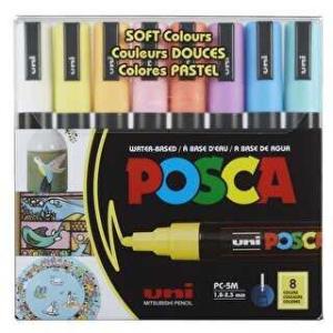 UNİ POSTER MARKÖRÜ POSCA SET PC-5M/8C SC SOFT RENK 8 Lİ UNİ POSTER MARKÖRÜ POSCA SET PC-5M/8C SC SOFT RENK 8 Lİ