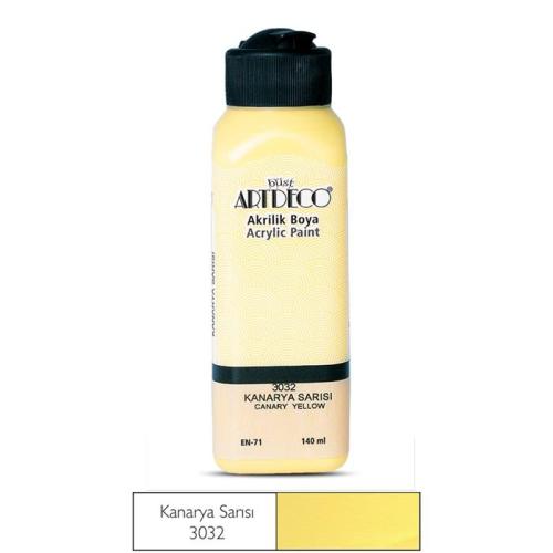 Artdeco Akrilik Boya 140ml Kanarya Sarısı 3032