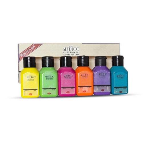 Artdeco Akrilik Boya 6x75ml Set - Makaron Renkler