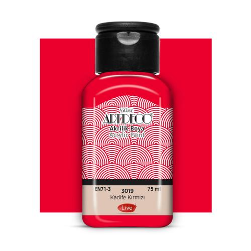 Artdeco Akrilik Boya 75ml Kadife Kırmızı 3019