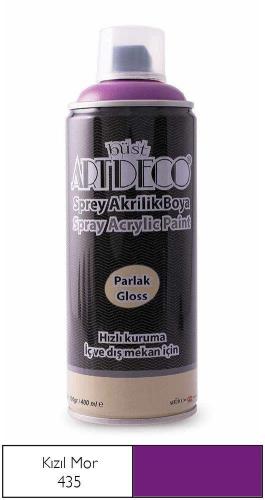 Artdeco Akrilik Sprey Boya 400ml Kızıl Mor 435