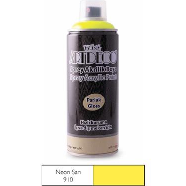Artdeco Akrilik Sprey Boya 400ml Neon Sarı 910