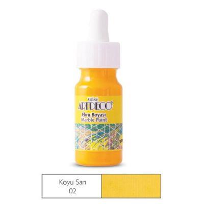 Artdeco Ebru Boyası 30ml Koyu Sarı 02