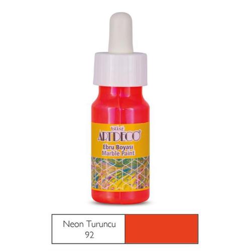 Artdeco Ebru Boyası 30ml Neon Turuncu