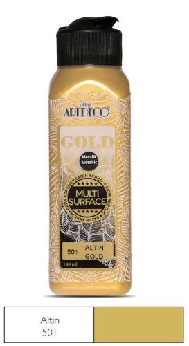 Artdeco Gold Akrilik Boya 140ml Metalik Altın