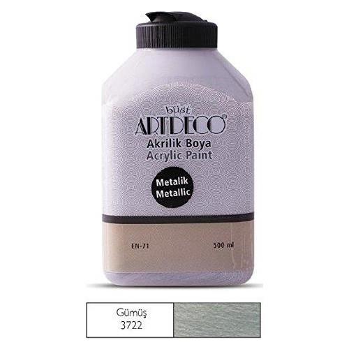 Artdeco Metalik Akrilik Boya 500ml Gümüş