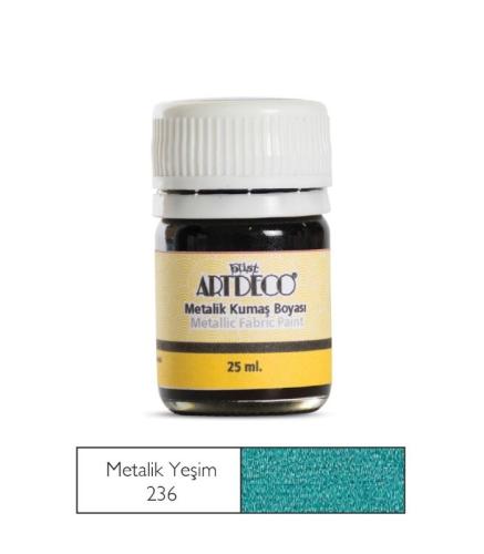 Artdeco Metalik Kumaş Boyası 25ml Yeşim