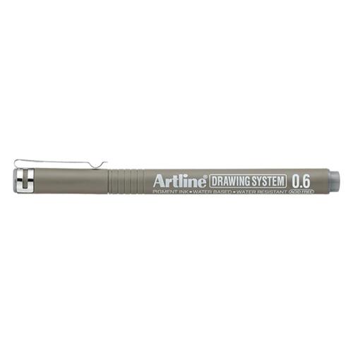 Artline Drawing System 0.6 Çizim Kalemi Uç:0,6mm Grey