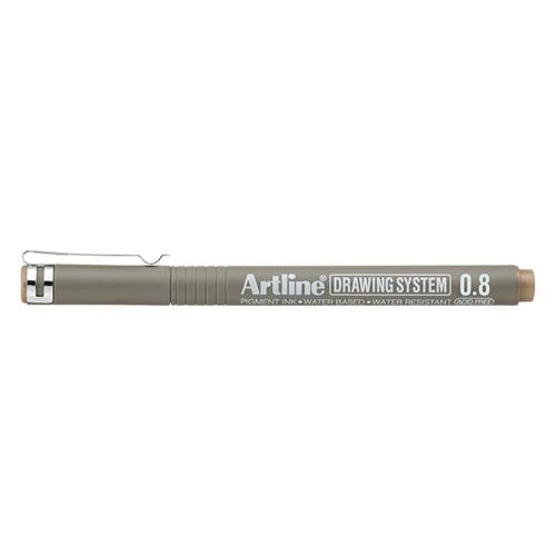Artline Drawing System 0.8 Çizim Kalemi Uç:0,8mm Pale Brown