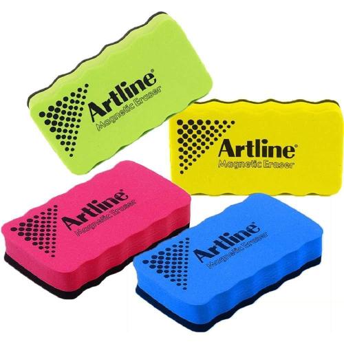 Magnetic Whiteboard Eraser, Red/Black, 12 Per Pack - CHL74540 | Charles Leonard | Erasers