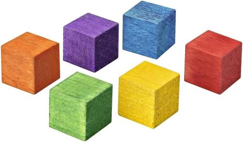 Brons Ahşap Küp Blok Renkli Br-919