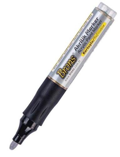 BRONS AKRİLİK MARKER GÜMÜS
