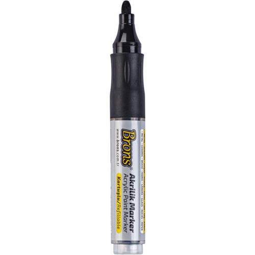 Brons Akrilik Marker Kalem Siyah