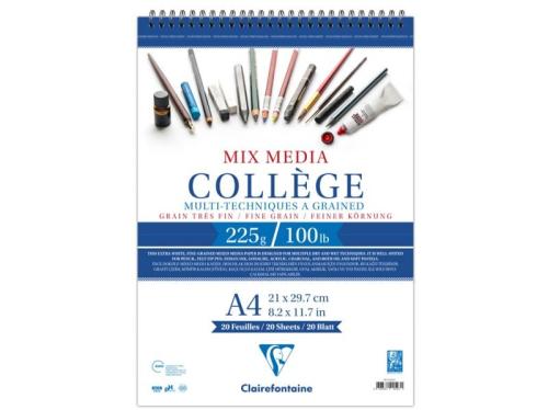Clairefontaine College Mix MEDIA A4 21,0x29,0cm 225gr 20YP.KARIŞIK TEK