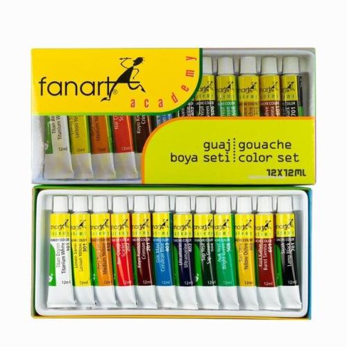 Fanart Academy Guaj Boya Seti,12X12 ml