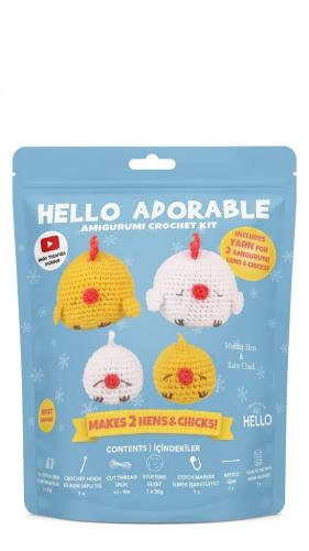 HELLO ADORABLE AMİGURUMİ KİT- MOTHER HEN&B.CHICK