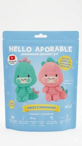 HELLO ADORABLE AMİGURUMİ KİT- ROBERTA THE DINOSAUR