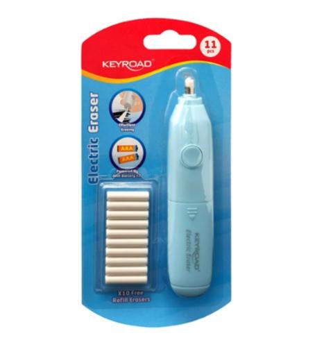 KEYROAD PİLLİ SİLGİ.(10 adet silgi yedeği