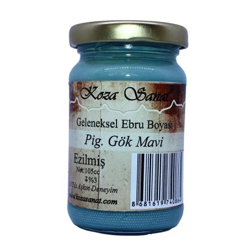 Koza Sanat Ebru Boyası PİGMENT GÖK MAVİ