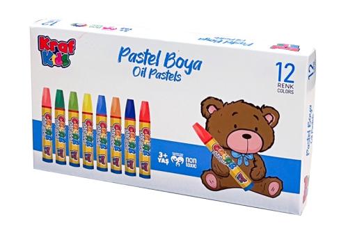 KRAF KIDS PASTEL BOYA 12 LI